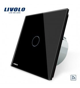 Intrerupator TOUCH Simplu Negru, Livolo, wireless