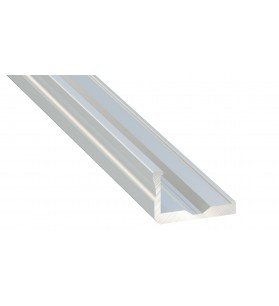 Profil aluminiu aparent, tip F, 2 metri, aluminiu anodizat