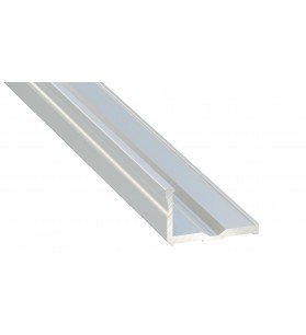 Profil aluminiu aparent, tip E, 2 metri, Aluminiu Anodizat