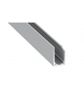 Profil aluminiu pentru sticla/plexi, tip I10, 2 metri, aluminiu anodizat