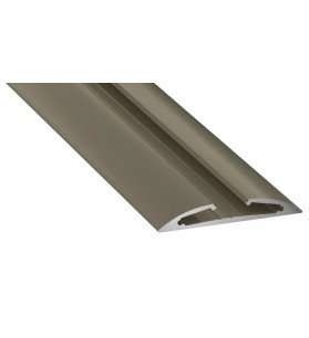 Profil aluminiu aparent, tip RETO, 2 metri, Inox