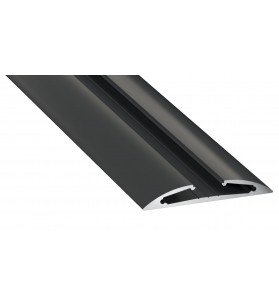 Profil aluminiu aparent, tip RETO, 2 metri, Negru