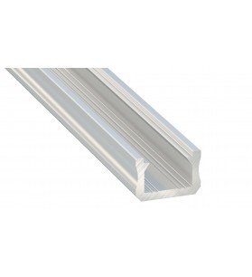 Profil aluminiu aparent, tip X, 2 metri, aluminiu anodizat