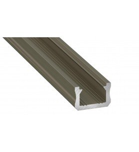 Profil aluminiu aparent, tip X, 2 metri, Inox