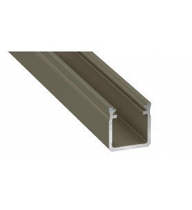 Profil aluminiu aparent, tip Y, 2 metri, Inox