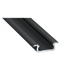 Profil aluminiu incastrat, tip Z, 3 metri, negru