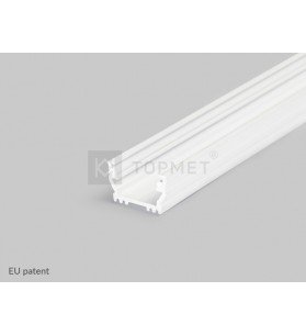 Profil aluminiu alb aparent tip UNI12, 2 metri