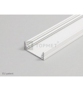 Profil aluminiu alb aparent tip WIDE24, 2 metri