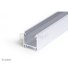 Profil aluminiu ne-anodizat aparent tip LINEA20, 2 metri